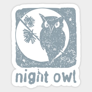 Night Owl Grey Sticker